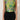 Green floral cropped top on model, studio