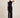 Flower-Shoulder Dress — Black, front