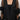 Black sheer organza leaf cover-up on model, studio