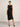 Bow Midi Dress — Black, front