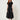 RM1046 Black Satin Drawstring Midi Skirt – front view