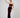 Wine red venus dress - studio front view on model
