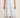 Long White Panel Skirt - front view on Ziba
