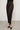 Brown mom-style pants, front view on model