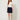0133301310 Diba Navy Skirt — front view on model