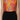 Orange floral cropped top on model, studio
