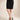 Black jacquard skirt - front, waist-down studio view on Ziba