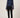 Kaj Navy cropped jacket on Ziba — front, zip fastened to collar