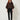202196 Squared Pleated Blouse Brown — front view on model