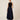 Navy Blue Edge Pants — front, dense crepe
