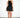 The L Tiered Skirt Black - front view