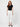 SR267 White Pleated Button-Cuff Trousers – front view