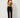 Green floral velvet corset crop top with hot-pink straps, front view on model