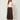 Brown wide-leg culotte pants - model front