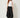 Black studded handkerchief-hem palazzo pants — model front view