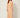 Orange chevron-pleated maxi dress - front view on model
