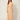 Orange chevron-pleated maxi dress - front view on model