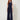 Navy lame sleeveless wide-leg jumpsuit - model front