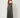 Olive leaf-tie corset maxi dress - front view on model