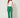 Green tailored trousers - front view on model