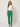 Green tailored trousers - front view on model