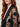 Black sheer organza open-front cardigan with embroidered circle motifs - detail