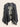 Black sheer organza open-front cardigan with embroidered circle motifs - back flat