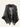 Black sheer organza open-front cardigan with embroidered circle motifs - front flat