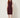 Burgundy textured-stripe sleeveless shift dress, front on model