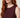 Burgundy textured-stripe sleeveless shift dress, neckline fabric detail