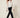 White sheer organza cropped bomber jacket - side walking