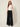 Black crinkle palazzo pants - front view