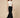 Black crinkle palazzo pants - walking view