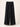 Black crinkle palazzo pants - front view on hanger