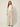 Cream crinkled wide-leg palazzo pants 113 cm - front view on model
