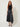 delsha black charcoal-grey satin midi skirt, front view
