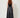 delsha black charcoal-grey satin midi skirt, back view