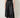 delsha black charcoal-grey satin midi skirt, waistband detail