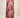 Pomegranate Ring-Sleeve Mom-Style Dress - Crimson