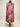 Pomegranate Ring-Sleeve Mom-Style Dress - Crimson
