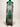 Green Sleeveless Stand-Collar Dress