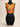 Tria Orange Bold-Floral Top - original photo, warm-white background