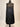 Wrinkles Ring-Sleeve Mom-Style Dress - Black