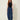 Navy blue geometric diamond pattern balloon pants - front