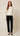 White floral embroidered sheer bomber jacket - front view on model