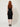 01333364 CHAIN CIRCLE BELT SILVER - back view on model, fine extender chain and lobster clasp fastening at the back waist