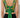 Green floral cropped top on model, studio