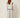 SR397 BLUE AND CREAM B-P SET - back view on model, plain top back and wide-leg pants