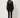 336594 Zip Blouse Black - back view on model, plain back with small V opening at back neck