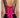Fuchsia floral cropped top on model, studio